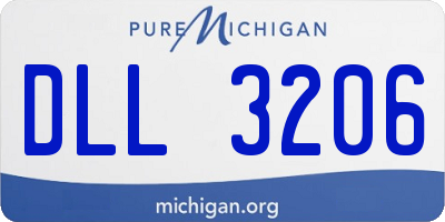 MI license plate DLL3206