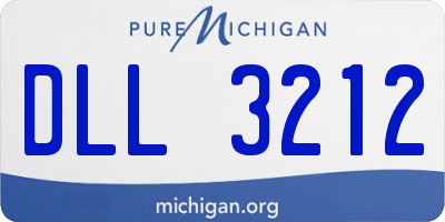 MI license plate DLL3212