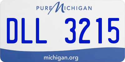 MI license plate DLL3215