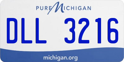 MI license plate DLL3216