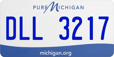 MI license plate DLL3217