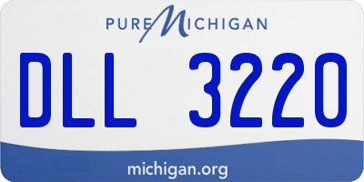 MI license plate DLL3220