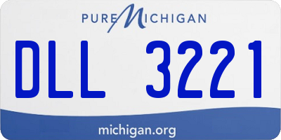 MI license plate DLL3221