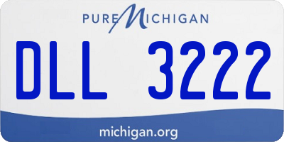 MI license plate DLL3222