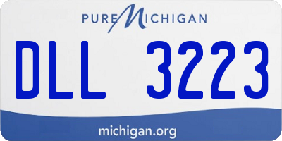 MI license plate DLL3223