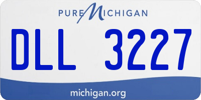 MI license plate DLL3227