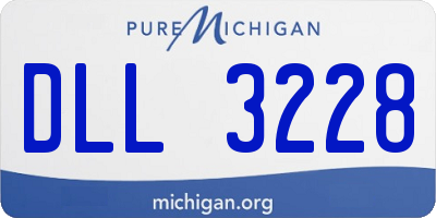 MI license plate DLL3228