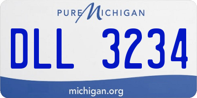 MI license plate DLL3234