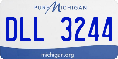 MI license plate DLL3244