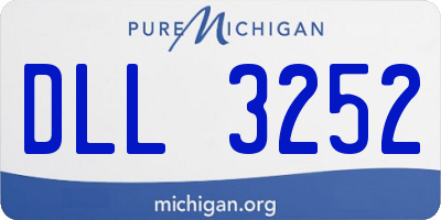 MI license plate DLL3252