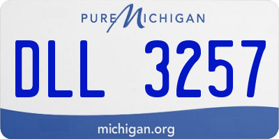 MI license plate DLL3257