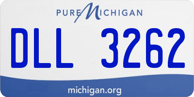 MI license plate DLL3262