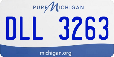 MI license plate DLL3263