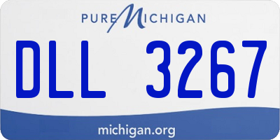 MI license plate DLL3267