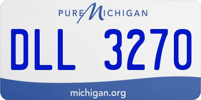 MI license plate DLL3270