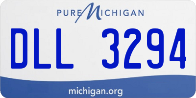 MI license plate DLL3294