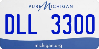 MI license plate DLL3300