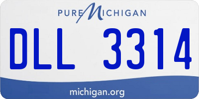 MI license plate DLL3314