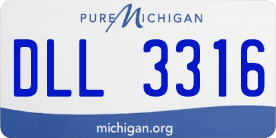 MI license plate DLL3316