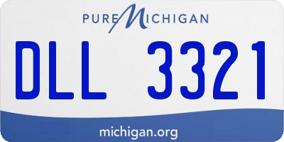 MI license plate DLL3321