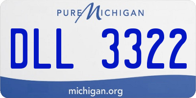 MI license plate DLL3322