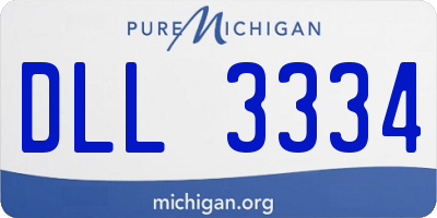 MI license plate DLL3334