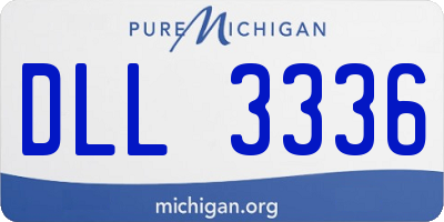 MI license plate DLL3336