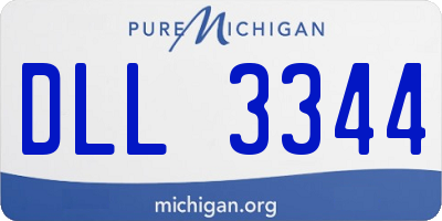 MI license plate DLL3344