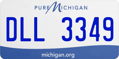 MI license plate DLL3349