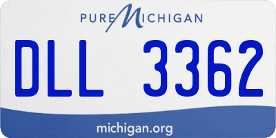MI license plate DLL3362