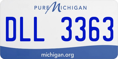 MI license plate DLL3363