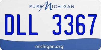 MI license plate DLL3367