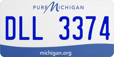 MI license plate DLL3374