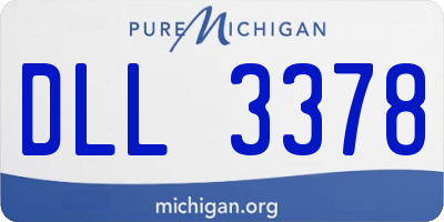 MI license plate DLL3378