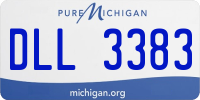 MI license plate DLL3383
