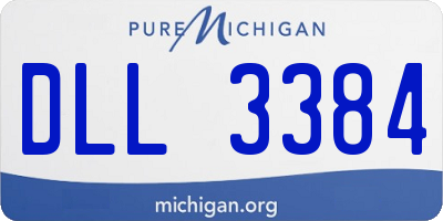 MI license plate DLL3384