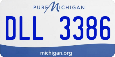 MI license plate DLL3386