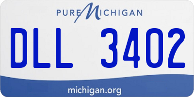 MI license plate DLL3402