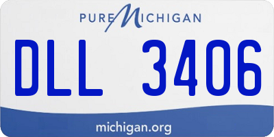 MI license plate DLL3406