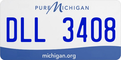 MI license plate DLL3408
