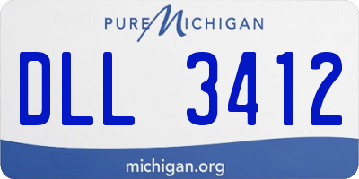 MI license plate DLL3412