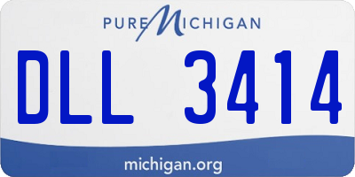 MI license plate DLL3414