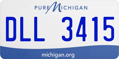 MI license plate DLL3415