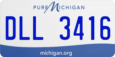 MI license plate DLL3416