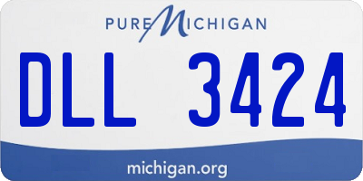 MI license plate DLL3424