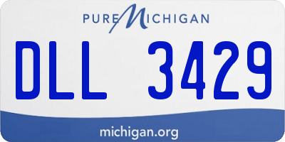 MI license plate DLL3429
