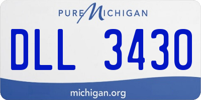 MI license plate DLL3430