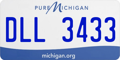 MI license plate DLL3433