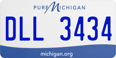 MI license plate DLL3434