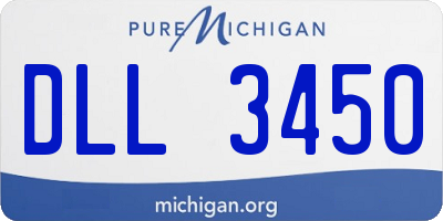 MI license plate DLL3450